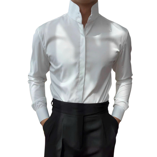 High Stand Mandarin Collar Shirt