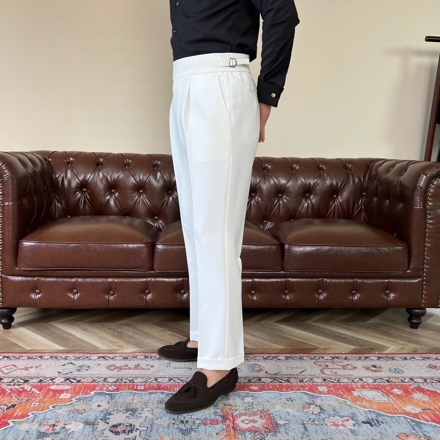 Sidetab Elastic Trousers