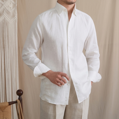Hidden Button Down Linen Shirt Season 2