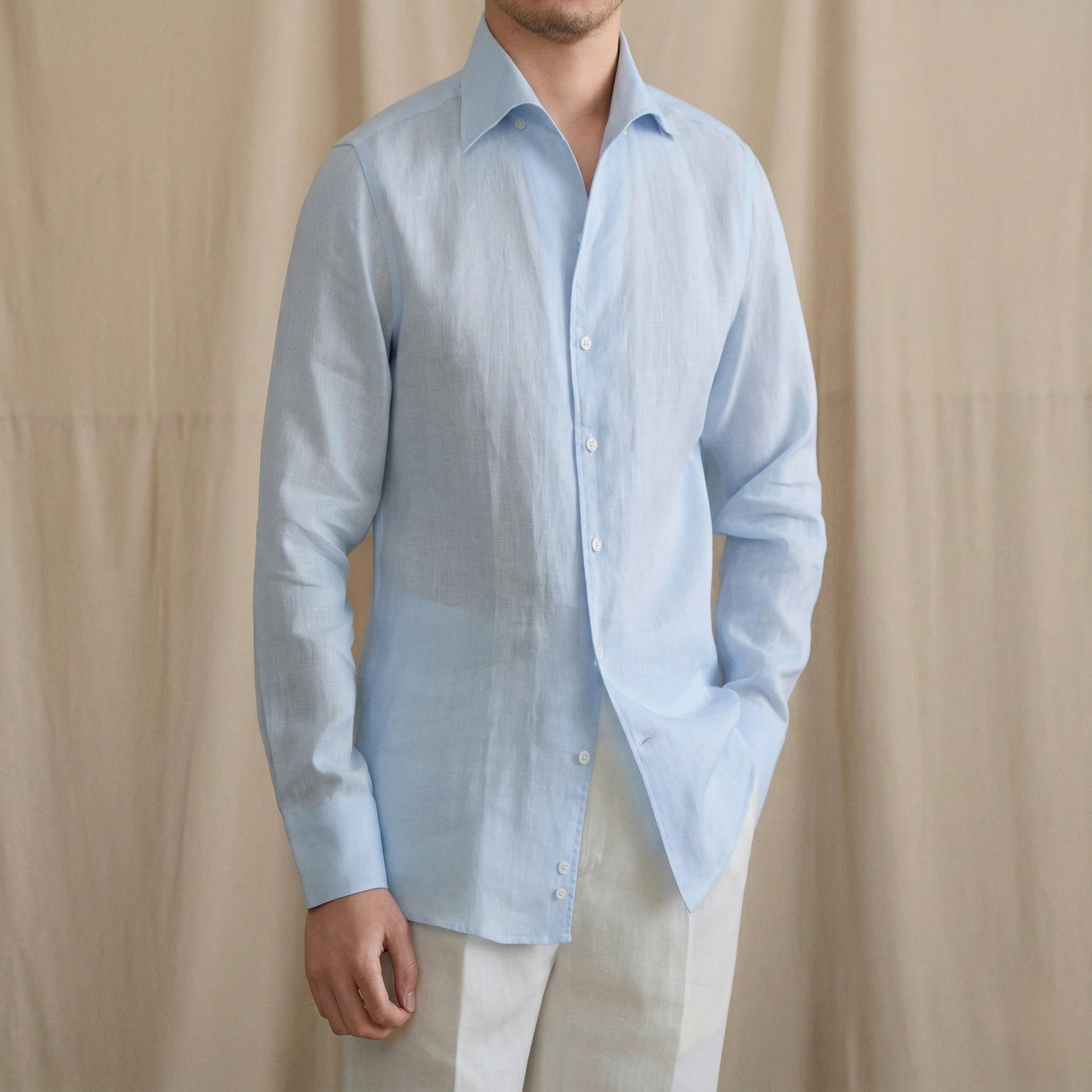 Hidden Button Down Linen Shirt Season 2