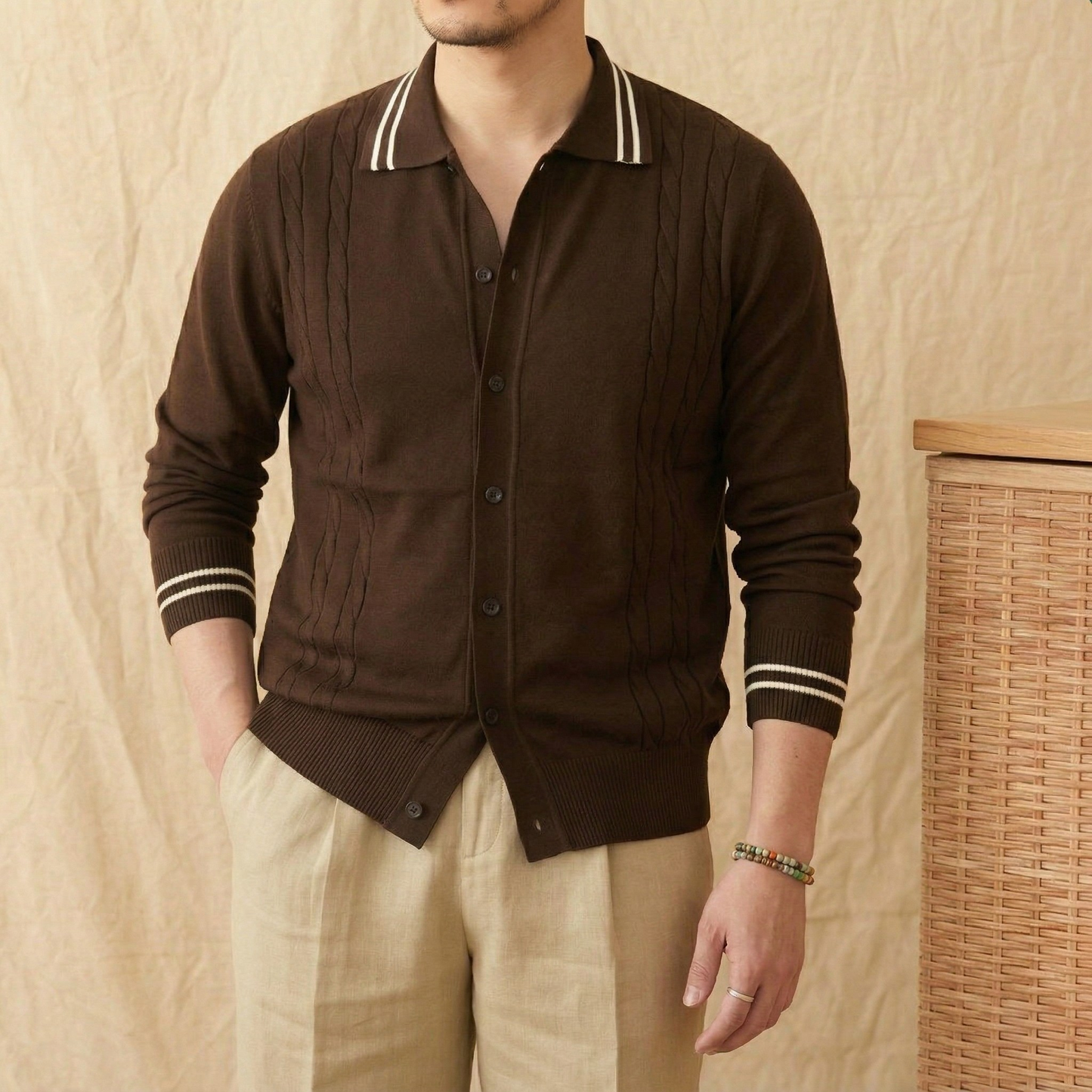 The Cable-Knit Riviera Polo