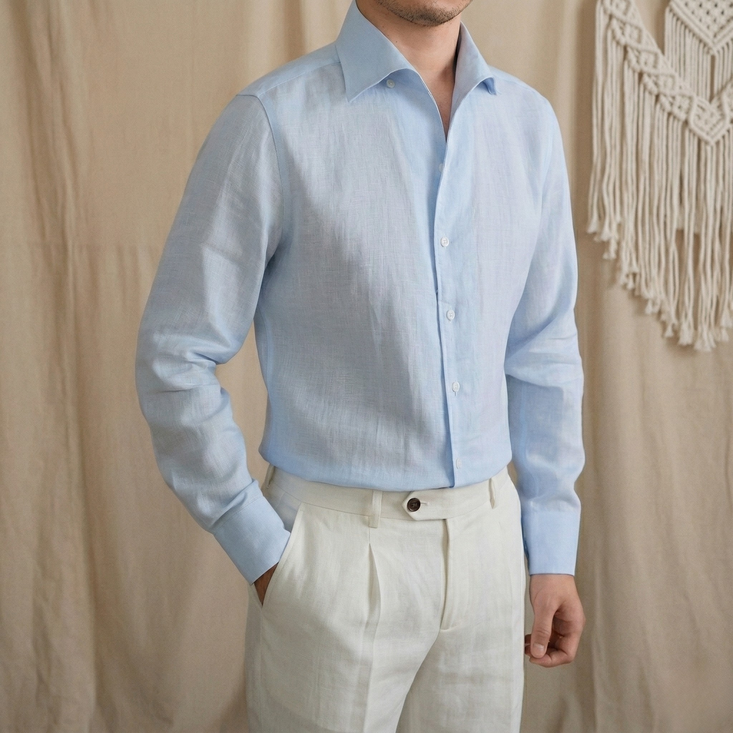 Hidden Button Down Linen Shirt Season 2