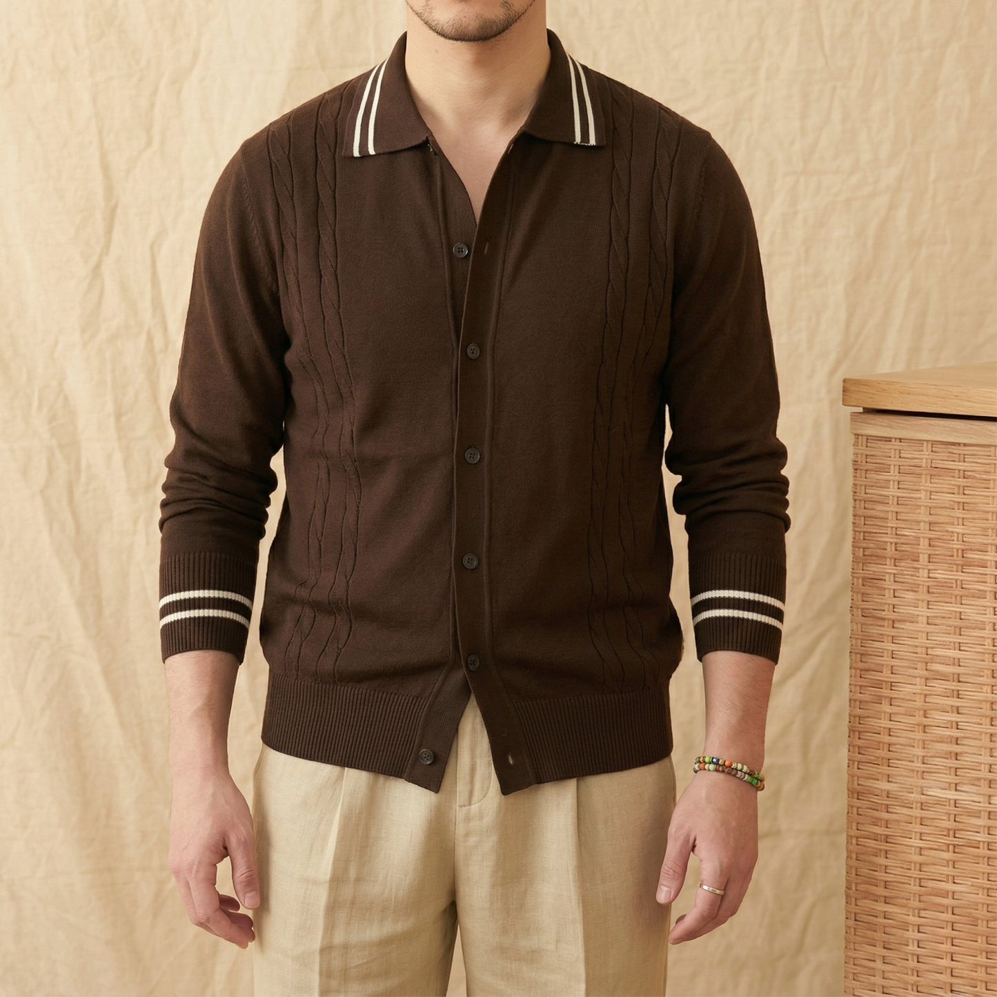 The Cable-Knit Riviera Polo