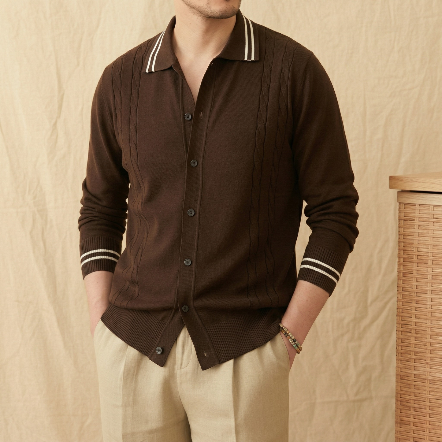 The Cable-Knit Riviera Polo