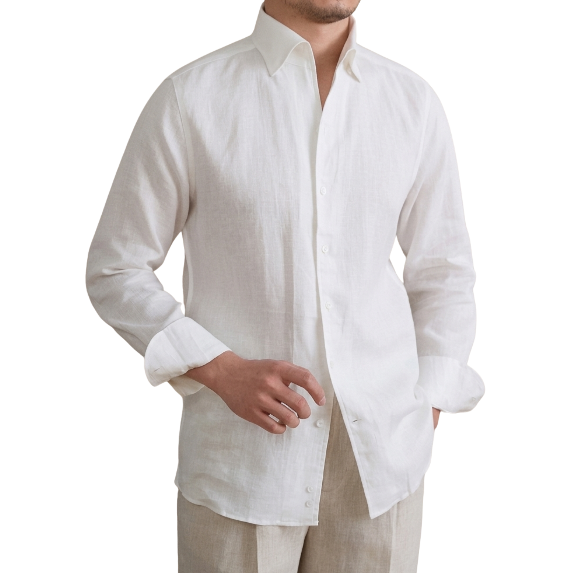 Hidden Button Down Linen Shirt Season 2 – HAROLD