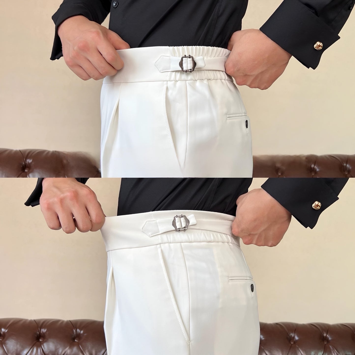 Sidetab Elastic Trousers