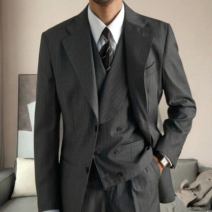 Royal Thames Navy Pinstripe Suit