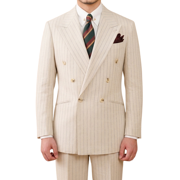 Portofino Ivory Pinstripe Suit