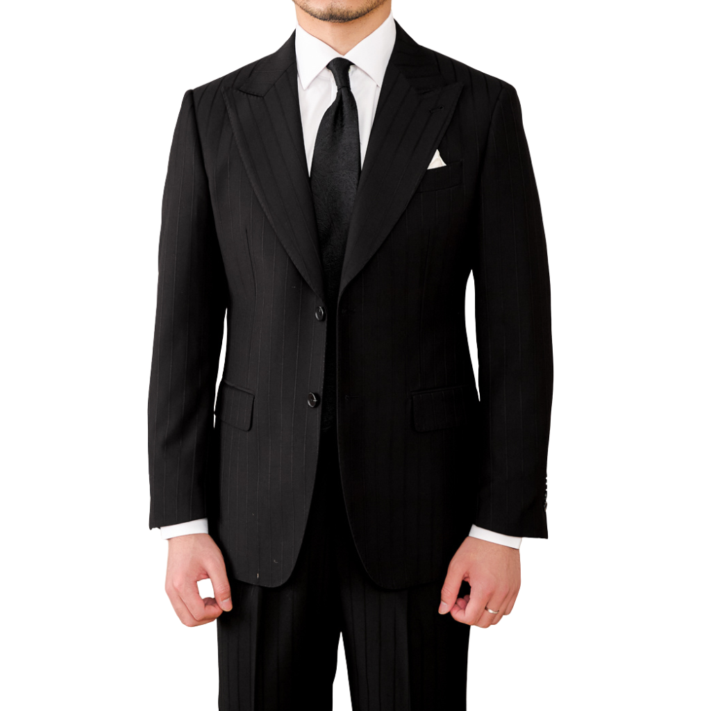 Black Birmingham Suit - Hidden Stripes