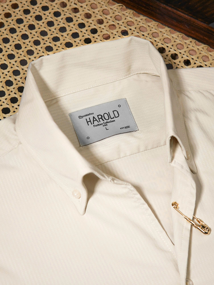 Tiger Pin Striped Button Down Shirt