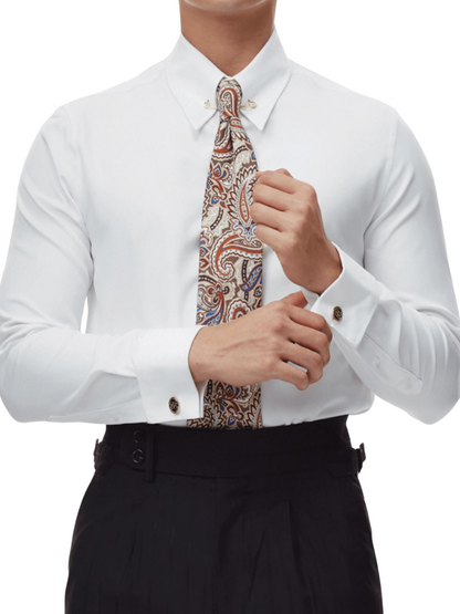 Collar Pin Formal Shirt - Cufflinks