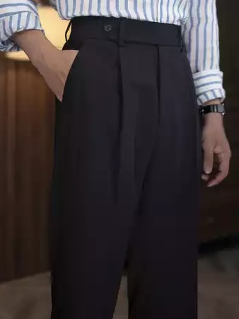 Straight-Leg Dress Trousers