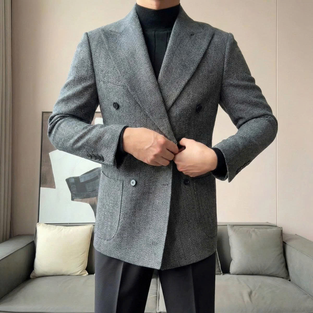 Edinburgh Herringbone Blazer