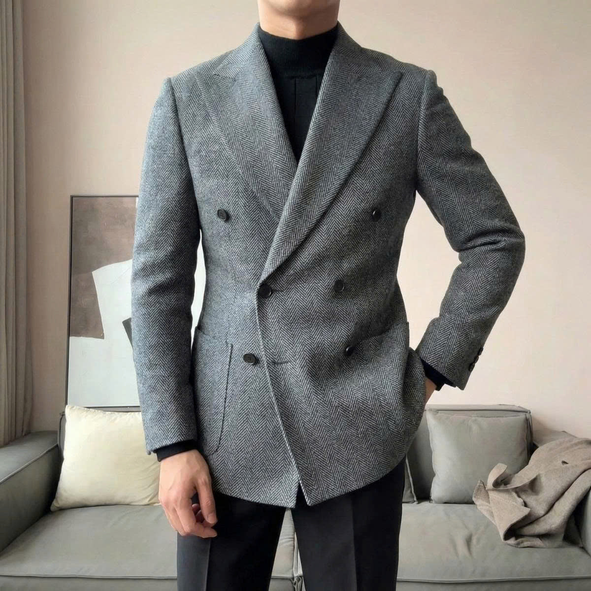 Edinburgh Herringbone Blazer