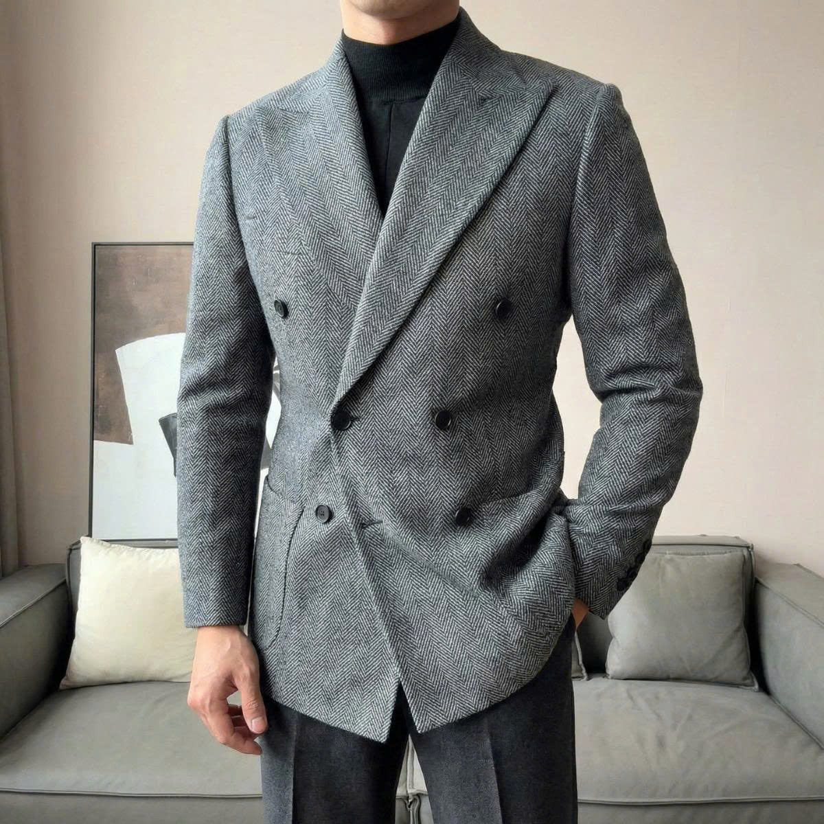 Edinburgh Herringbone Blazer