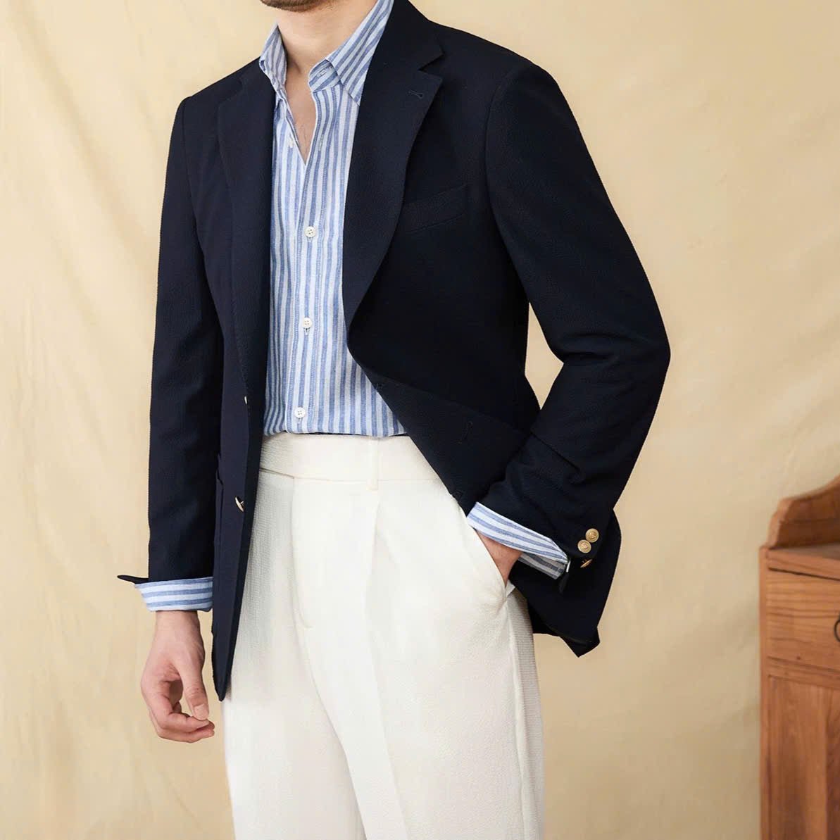 Roma Seersucker Blazer Season 2