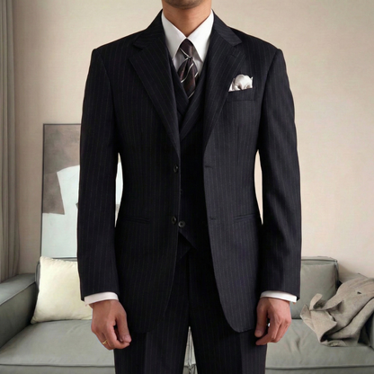 Royal Thames Navy Pinstripe Suit