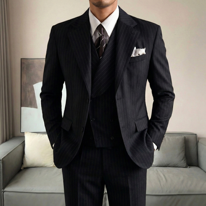 Royal Thames Navy Pinstripe Suit