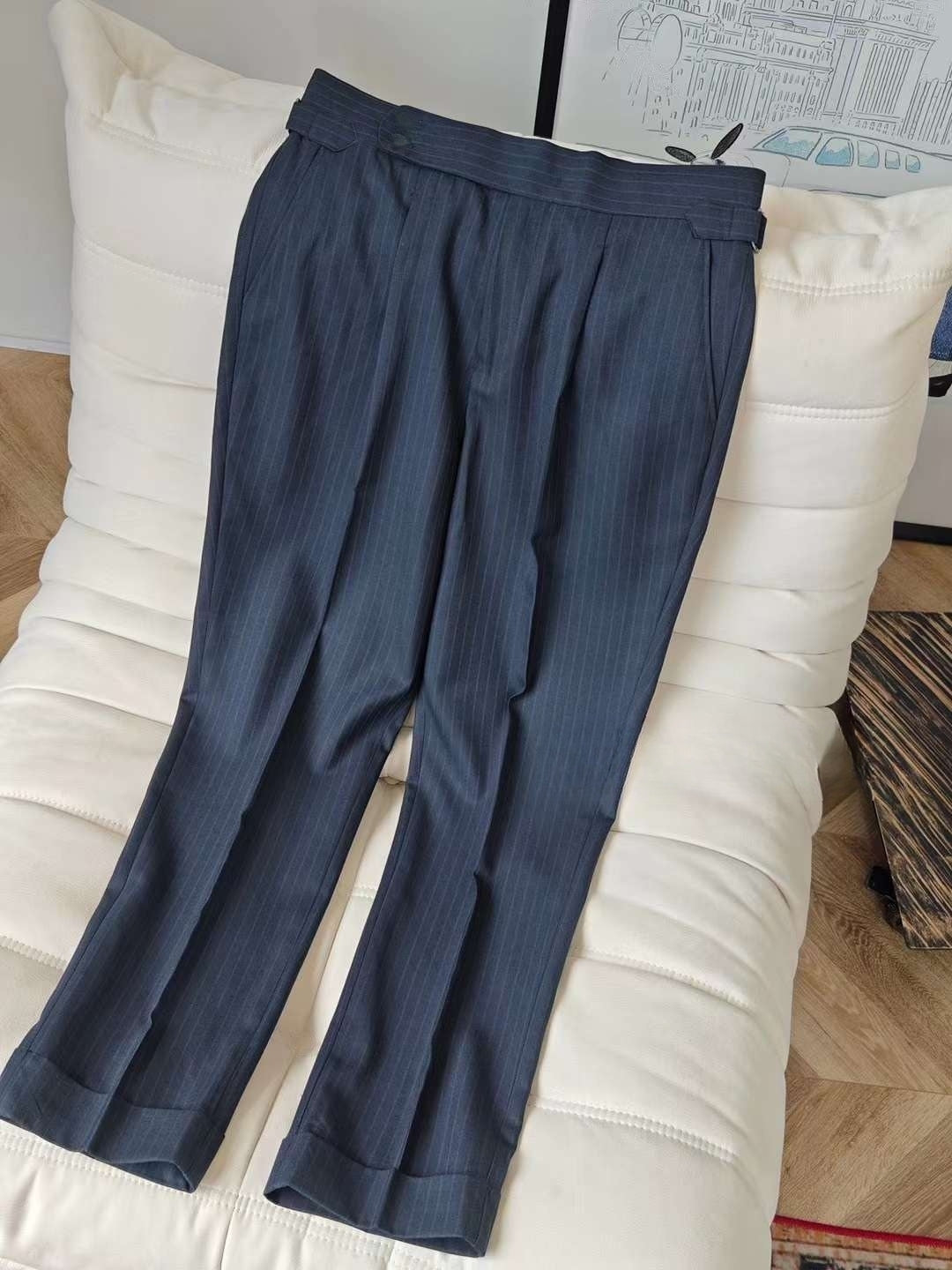 Navy Striped Veroza Suit