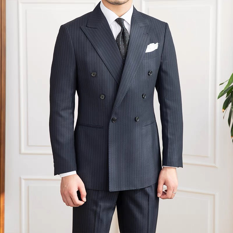 Navy Striped Veroza Suit