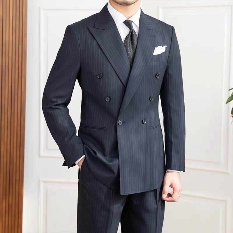 Navy Striped Veroza Suit