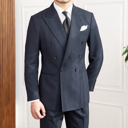 Navy Striped Veroza Suit