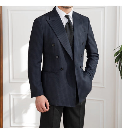 Navy Striped Veroza Suit