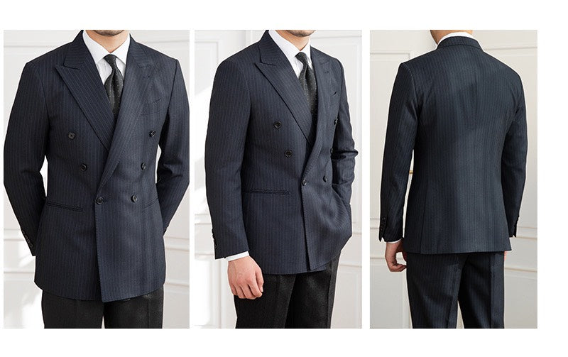 Navy Striped Veroza Suit