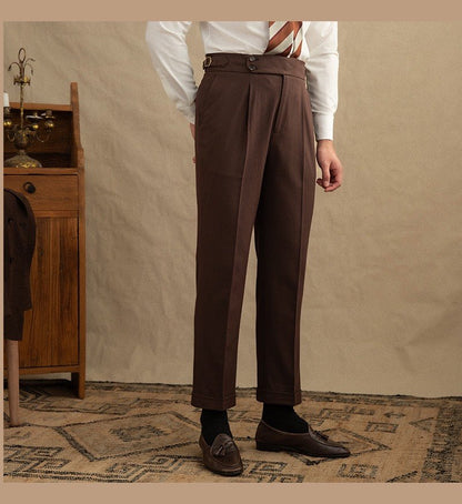 Dark Brown Garbadine Suit (Includes: Jacket + Trousers)