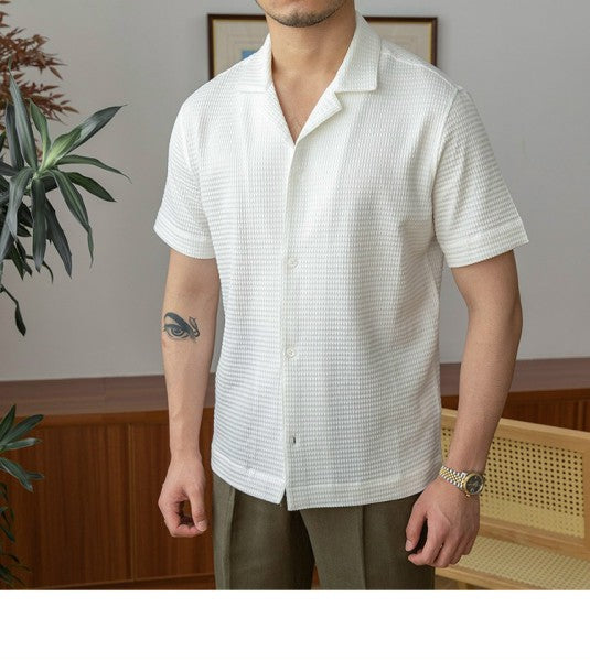 [Premium] Cuban Seersucker Shirt