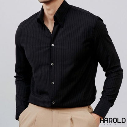 [Premium] Sơ Mi Button Down Sọc Cotton Lụa – Harold